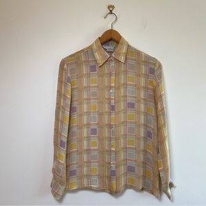 Vintage 70s Tracy M Silk Shirt